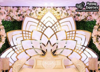 Luxury Newest Golden Monet Wedding Backdrop Luxury Newest Golden Monet Wedding Backdrop