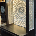 OM Design Pooja Mandir With Storage