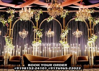 Pretty Wedding Backdrop Arches with Candle Sticks Pretty Wedding Backdrop Arches with Candle Sticks