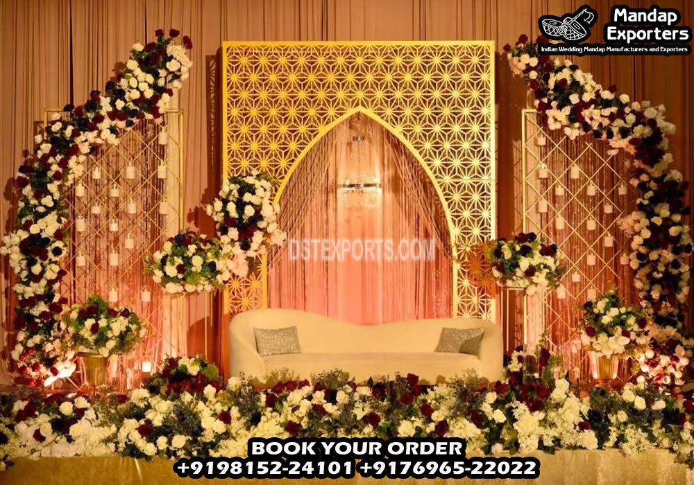 Ravishing Look Laser Cut Wedding Backdrop Frames