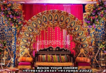 Traditional Peacock Theme Sri Lankan Wedding Stage Traditional Peacock Theme Sri Lankan Wedding Stage