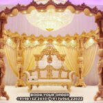 Trendy Wooden Mandap for Indoor Wedding