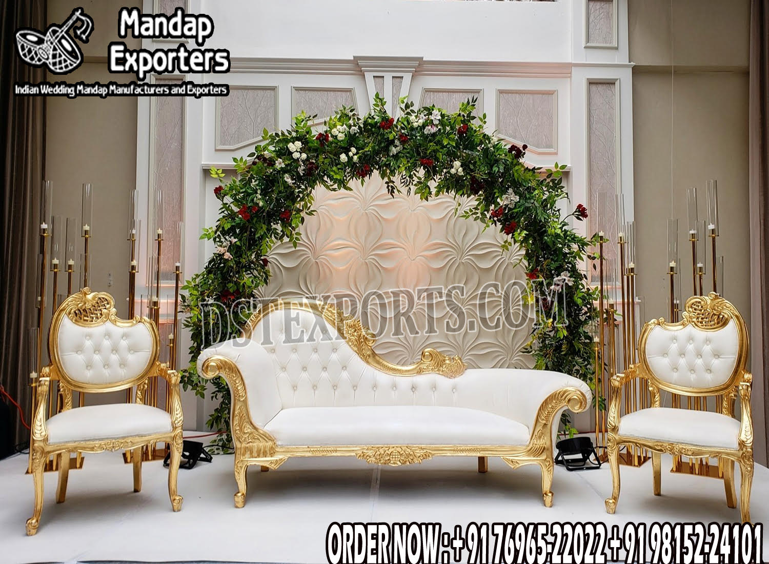 Designer Bride Groom Sofa Set For Reception Stage