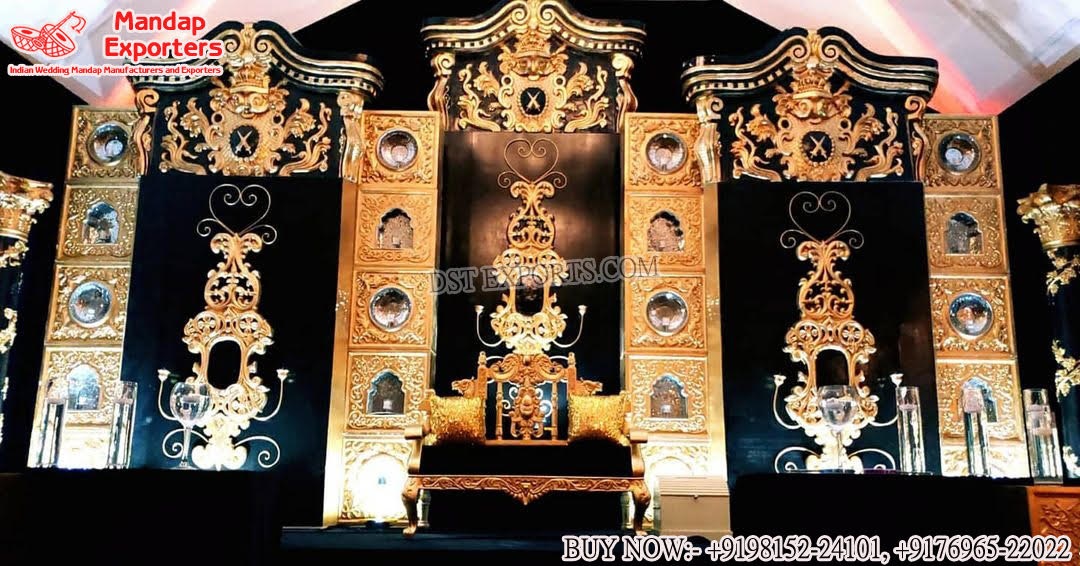 Indo Western Grand Wedding Stage Decoration