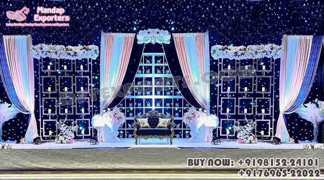 Islamic Nikah Stage Candle Light Metal Stands