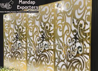 Wedding Gold Rose Laser Cut Frames Panels Wedding Gold Rose Laser Cut Frames Panels