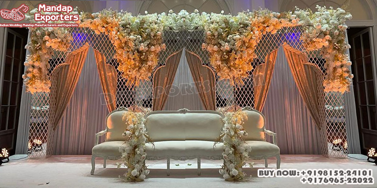 Christian Wedding Stage Decor Mirror Backdrop Panels