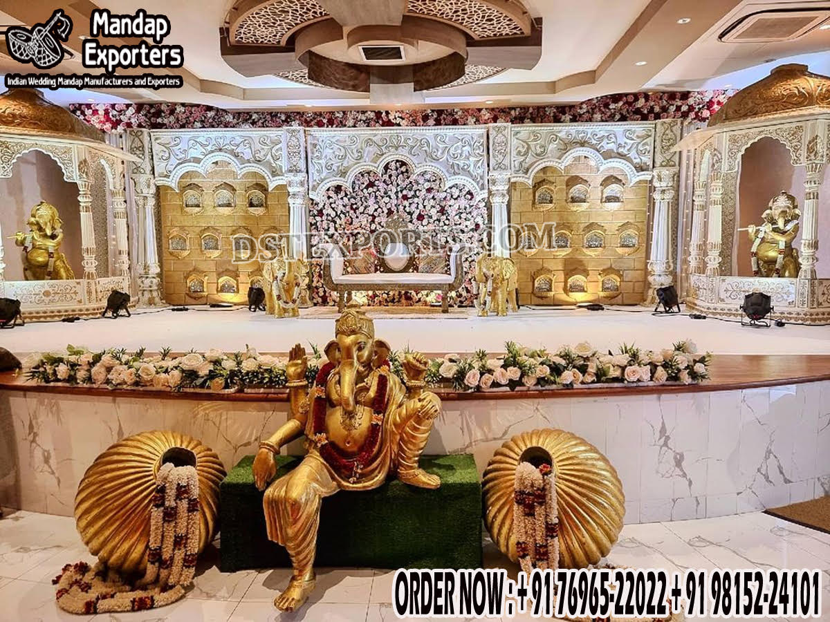 Grand Traditional Stage For South Indian Weddings