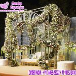 Minimalist Wedding Mandap With Metal Pillars