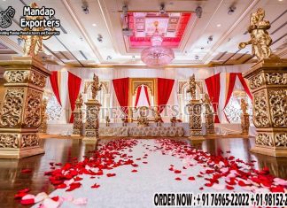 Mughal Theme Wedding Stage Walkway Pillars Mughal Theme Wedding Stage Walkway Pillars