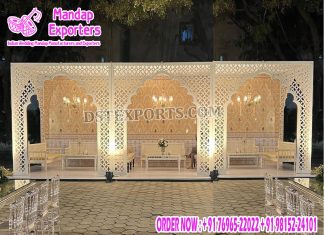Outdoor Wedding Stage Laser Cut Backdrop Frames Outdoor Wedding Stage Laser Cut Backdrop Frames