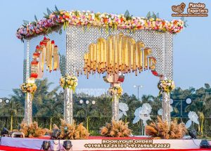 Stylish Mirror Mandap For Outdoor Weddings