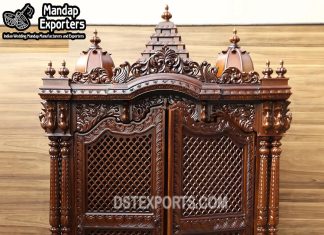 Traditional Large Size Teak Wood Mandir Traditional Large Size Teak Wood Mandir