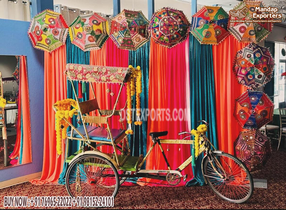 Adorable Indian Wedding Entry With Rickshaw