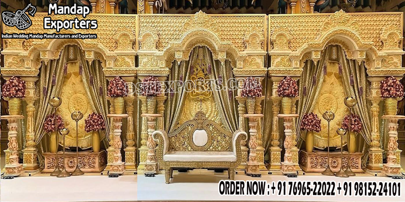 Grand Tamilian Double Pole Wedding Stage Setup