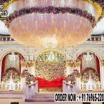 Grand White Theme Stage For Malaysian Weddings