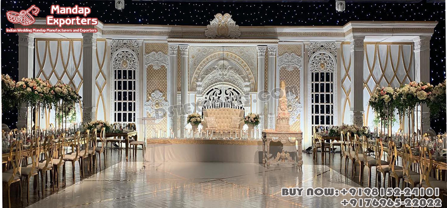 Grandeur Victorian Theme Wedding Event Stage Decor