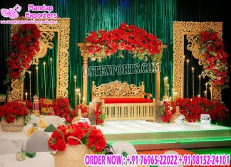 Muslim Wedding Henna Stage Decor with Swing Muslim Wedding Henna Stage Decor with Swing
