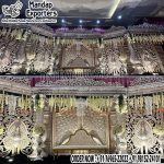 Vintage Theme Wedding Silver Peacock Stage