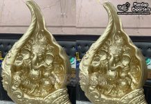 Wedding Decor Fiber Ganesha Idol on Shankh Wedding Decor Fiber Ganesha Idol on Shankh