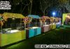 Colorful Canopy Style Wedding Food Counters Wooden Rehri