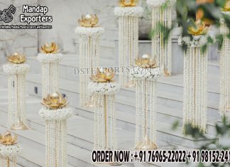 Elegant Wedding Decor Lotus Walkway Stand Metal props
