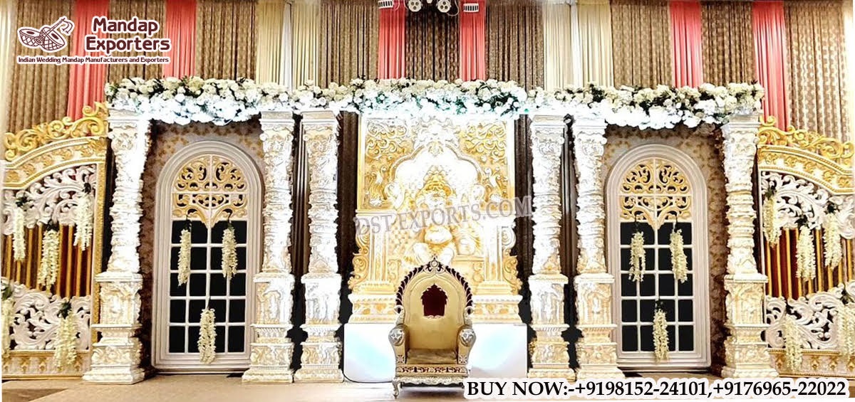 Regal Style After Marriage Ceremony Stage Decor is made of fully Fiber. We are Manufacturer and exporters of all types of weddings like Hindu weddings, Western Weddings, Muslim Weddings, Bollywood Weddings, Gujarati Weddings, Tamil Weddings, South Indian weddings, Asian Weddings, South Asian weddings, Jewish Weddings, English Weddings, Outdoor Weddings, Beach Weddings, Destination Weddings, Punjabi Weddings, Srilankan Weddings, Rajasthani Theme Weddings, Telugu Weddings, Malayalam Weddings, Chennai Weddings, Arabian Weddings, Afghani Weddings, Pakistani Weddings, and many more. Canadian weddings, Wedding in USA, Wedding in UK, Calgary Weddings, Vancouver weddings, Wedding in London, Wedding in Paris, Los Angeles Weddings, California Weddings, Florida Wedding Décor.