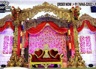 Traditional Kalyanam Mandapam For South Indian Weddings This Mandap is made of unbreakable fiberglass, light weighted, deco painted and self-standing...