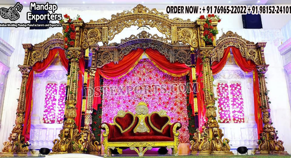 This Mandap is   made of unbreakable fiberglass, light weighted, deco painted and self-standing...  