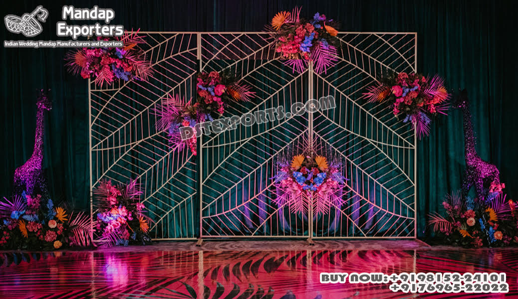 Decorative Metal Backdrop Screens For Wedding Stage