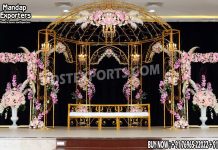 Grand Gazebo Theme Modern Wedding Stage Beautiful Wedding Stage, Best Wedding Stage Decor, Bollywood stage, Bride- Groom Stage Setup, Bridal Seat Setup, C style Frame Stage, Devdas Wedding Sage, Door Frame Stage, Easiest Wedding Stage, Elephant Theme Stage, Pillar Stage, Golden Stage, Hindu Wedding Stage, Indian Wedding Stage, White Stage, Canadian Stage