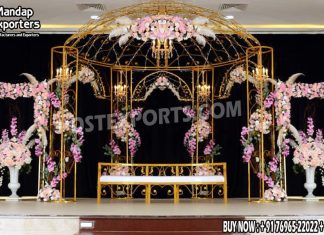 Grand Gazebo Theme Modern Wedding Stage Beautiful Wedding Stage, Best Wedding Stage Decor, Bollywood stage, Bride- Groom Stage Setup, Bridal Seat Setup, C style Frame Stage, Devdas Wedding Sage, Door Frame Stage, Easiest Wedding Stage, Elephant Theme Stage, Pillar Stage, Golden Stage, Hindu Wedding Stage, Indian Wedding Stage, White Stage, Canadian Stage