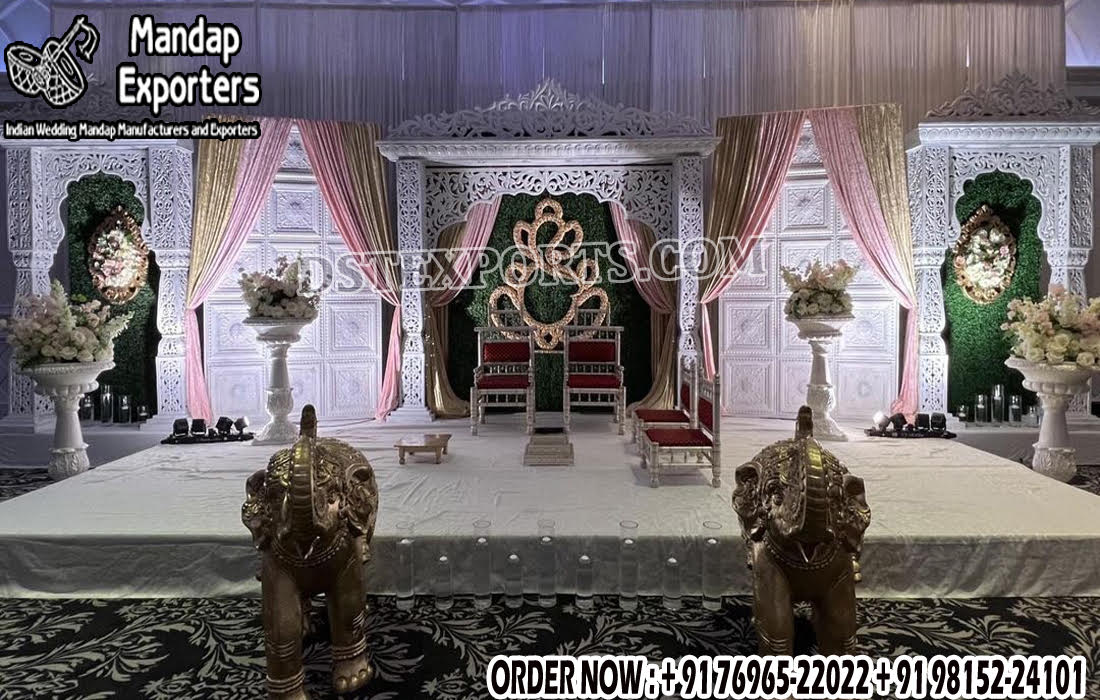 This Mandap is made of unbreakable fiberglass with high quality deco paints.