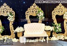 Most Stylish Fiber Back-Frames For Reception Stages Wedding Mandaps Wedding Stages Wedding Furniture Horse Drawn Carriages Fiber Decoration Items Mehndi Sangeet and Haldi decor props