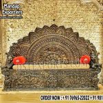 This Sofa is made of premium quality wood with high quality polyester polishes and proper hand carving.