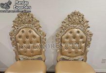 Stylish King Style High Back Wedding Chairs These chairs are made of treated wood with polyester high gloss polishes..