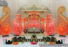 Stylish Peacock Theme Manavarai Weddings Mandap This Mandap is made of unbreakable fiberglass with high quality deco paints.