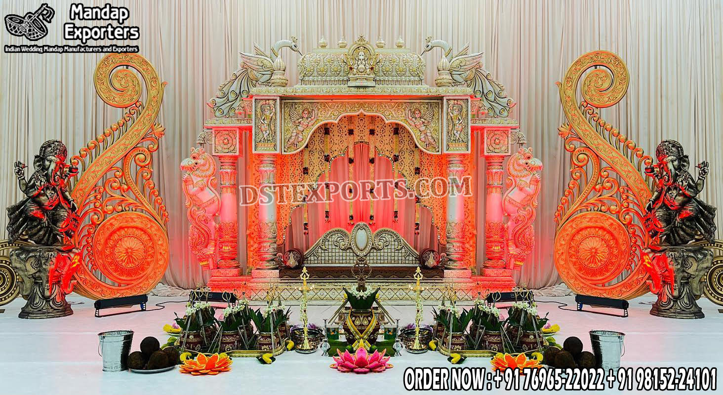 This Mandap is made of unbreakable fiberglass with high quality deco paints.