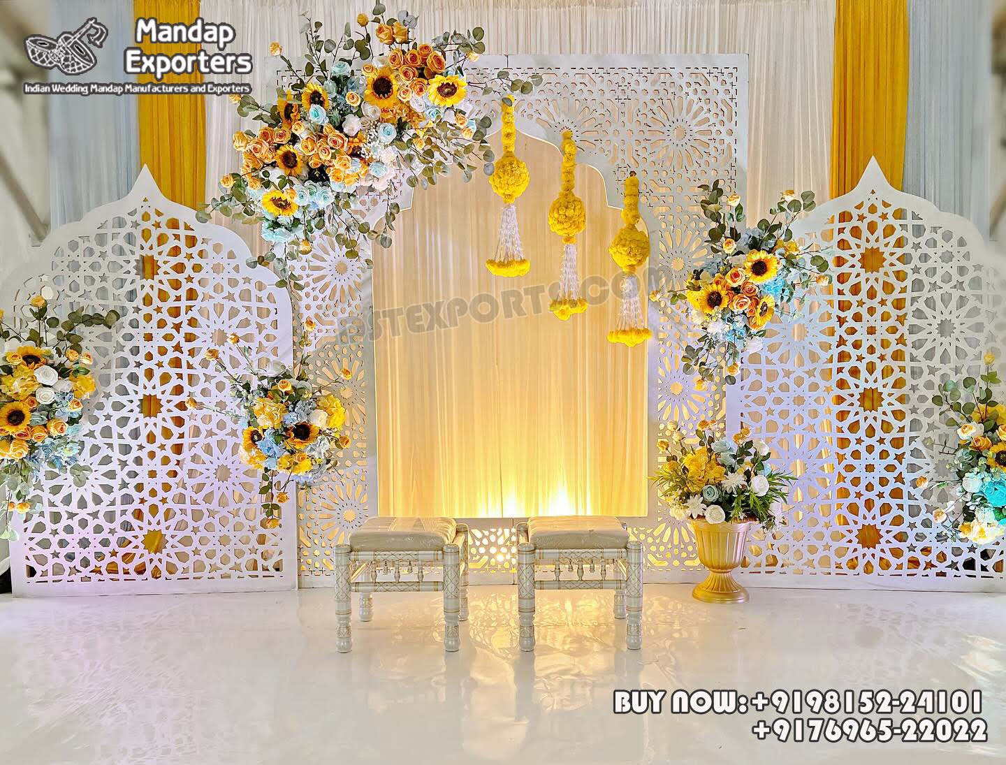 Stylish Wedding White Laser Cut Backdrop Screens/Panels