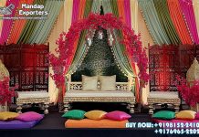 Affordable Mehndi Stage Decoration Props with Seating
