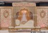 Arabian Theme Event Stage For Reception Decoration Wedding Mandaps Wedding Stages Wedding Furniture Horse Drawn Carriages Fiber Decoration Items Mehndi Sangeet and Haldi decor props