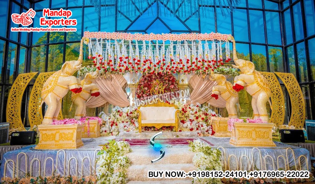 Graceful Elephant Theme Malaysian Wedding Stage