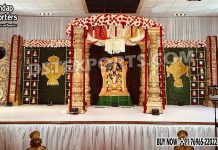Grand Tamil Wedding Balaji Mandapam USA we are manufacturer and exporters of all types pof wedding product like - wedding mandap , crystal mandaps ,metal mandaps, stages , wedding frames/panels, wedding sofa set, bride groom chairs, mandap chairs ,punjabi culture statues , wedding swings , horse drawn carriages ,backdrop curtain etc.