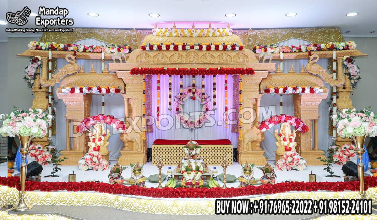 Fiber Mandaps, Wooden Mandaps, Crystal Mandaps, Metal Mandaps, Mandap stage, Indian Mandaps, Modern mandaps, open mandap, Wooden Look Mandap, FRP Mandaps, Antique Mandaps, Brown Mandap, Wooden look fiber mandap