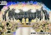 Modern Wedding Cage Style Candle Lit Mandap Wedding Mandaps Wedding Stages Wedding Furniture Horse Drawn Carriages Fiber Decoration Items Mehndi Sangeet and Haldi decor props