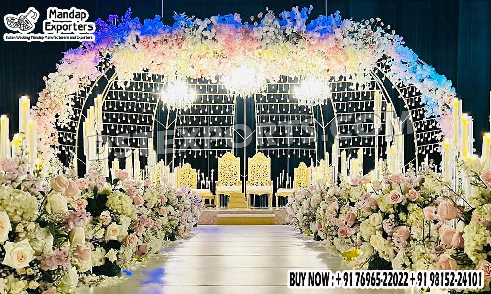 Wedding Mandaps Wedding Stages Wedding Furniture Horse Drawn Carriages Fiber Decoration Items Mehndi Sangeet and Haldi decor props