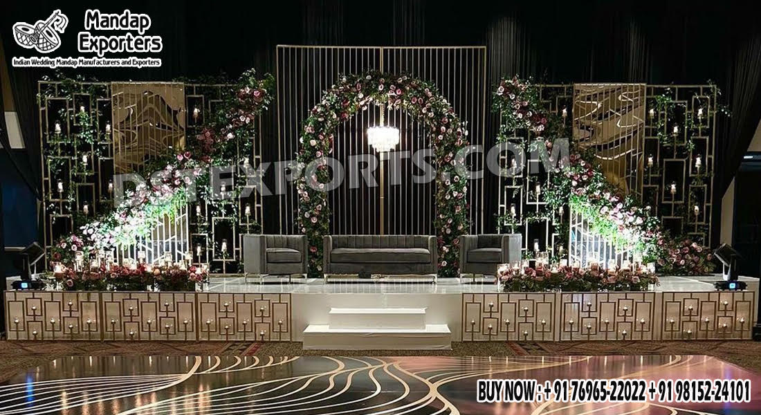 Beautiful Wedding Stage, Best Wedding Stage Decor, Bollywood stage, Bride- Groom Stage Setup, Bridal Seat Setup, C style Frame Stage, Devdas Wedding Sage, Door Frame Stage, Easiest Wedding Stage, Elephant Theme Stage, Pillar Stage, Golden Stage, Hindu Wedding Stage, Indian Wedding Stage, White Stage, Canadian Stage