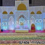 Wedding Mandaps Wedding Stages Wedding Furniture Horse Drawn Carriages Fiber Decoration Items Mehndi Sangeet and Haldi decor props