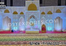 Most Beautiful Arabian Stage For Grand Weddings Wedding Mandaps Wedding Stages Wedding Furniture Horse Drawn Carriages Fiber Decoration Items Mehndi Sangeet and Haldi decor props