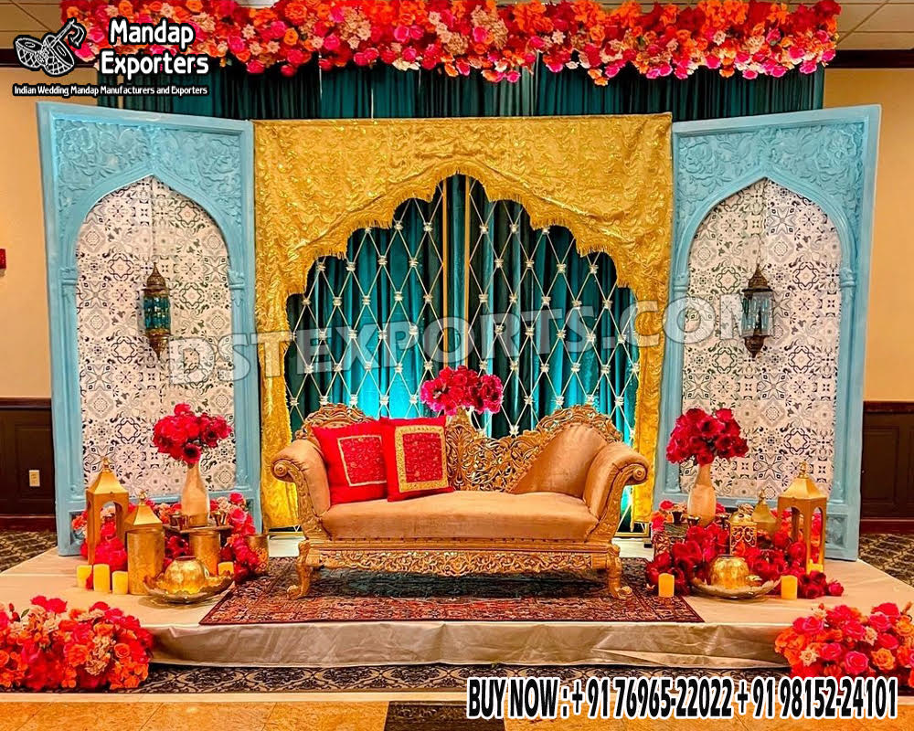 we are manufacturer and exporters of all types of wedding product like - wedding mandap , crystal mandaps ,metal mandaps, wooden mandaps , stages , wedding frames/panels, wedding sofa set, bride groom chairs, mandap chairs ,punjabi culture statues , wedding swings , horse drawn carriages ,backdrop curtain etc.